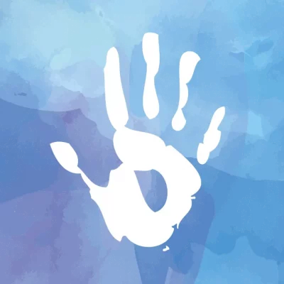blaue-hand
