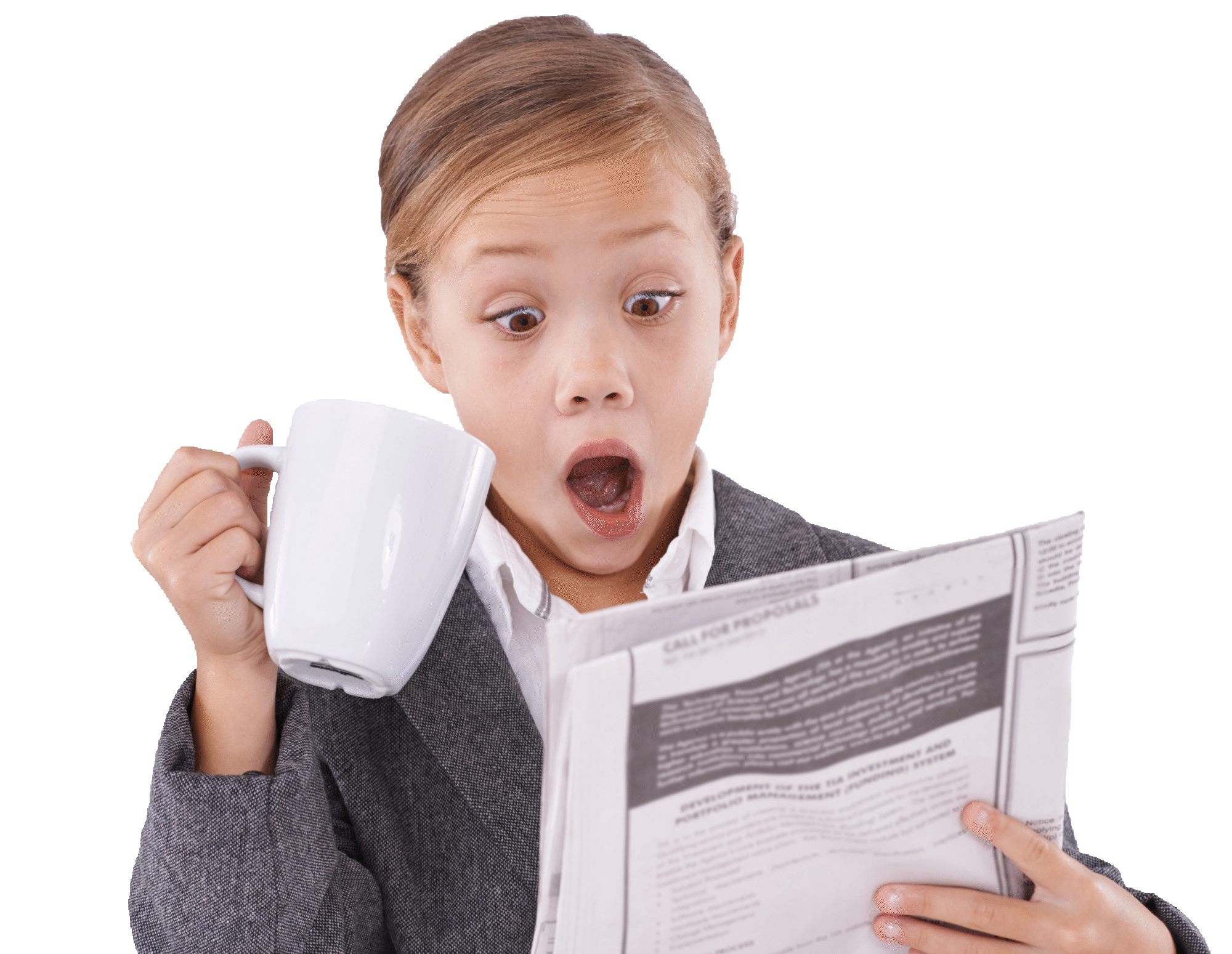 Junge mit Zeitung